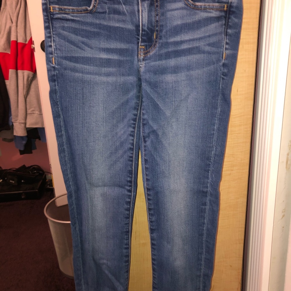 Plain blue jeans